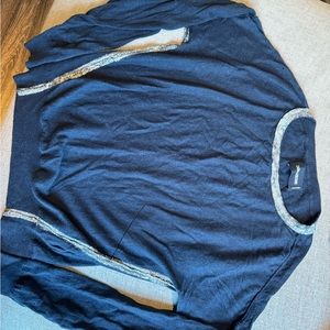 Zadig & Voltaire Willy Foil long sleeve (navy color, size small)